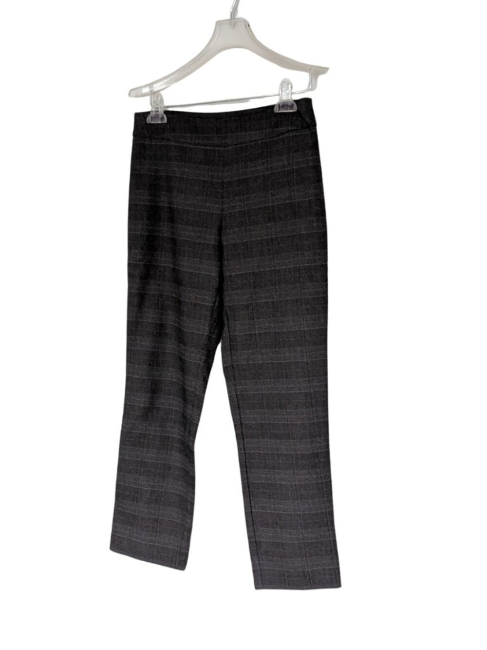Cleo Petite Grey Striped Stretch Ankle Pants Size 4-6 Work Trousers